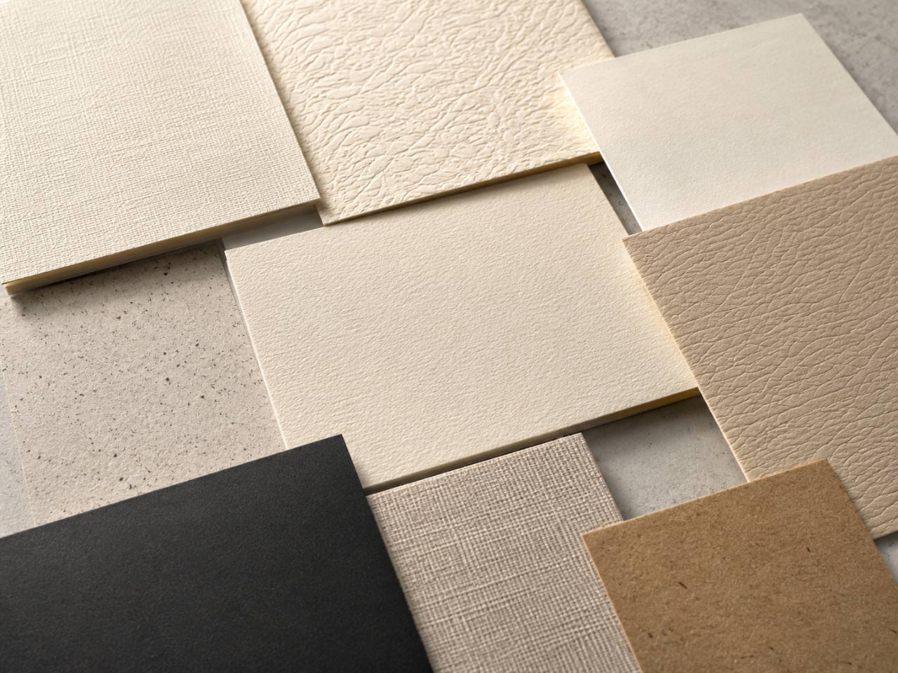 Specialty textured paper swatches